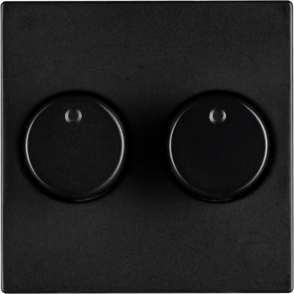 EMhub centraalplaat dimmerknop duo - Neo55/Vivo55 mat zwart (4090033)