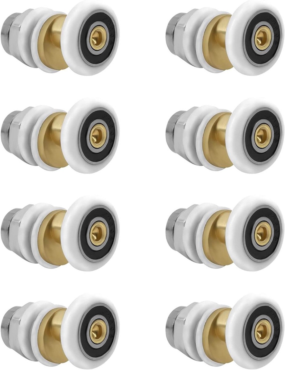 8 Stuks Douchedeur Rollen en Glijwielen voor Vervanging van Badkamer Glazen Deuren - 20mm Accessoires
