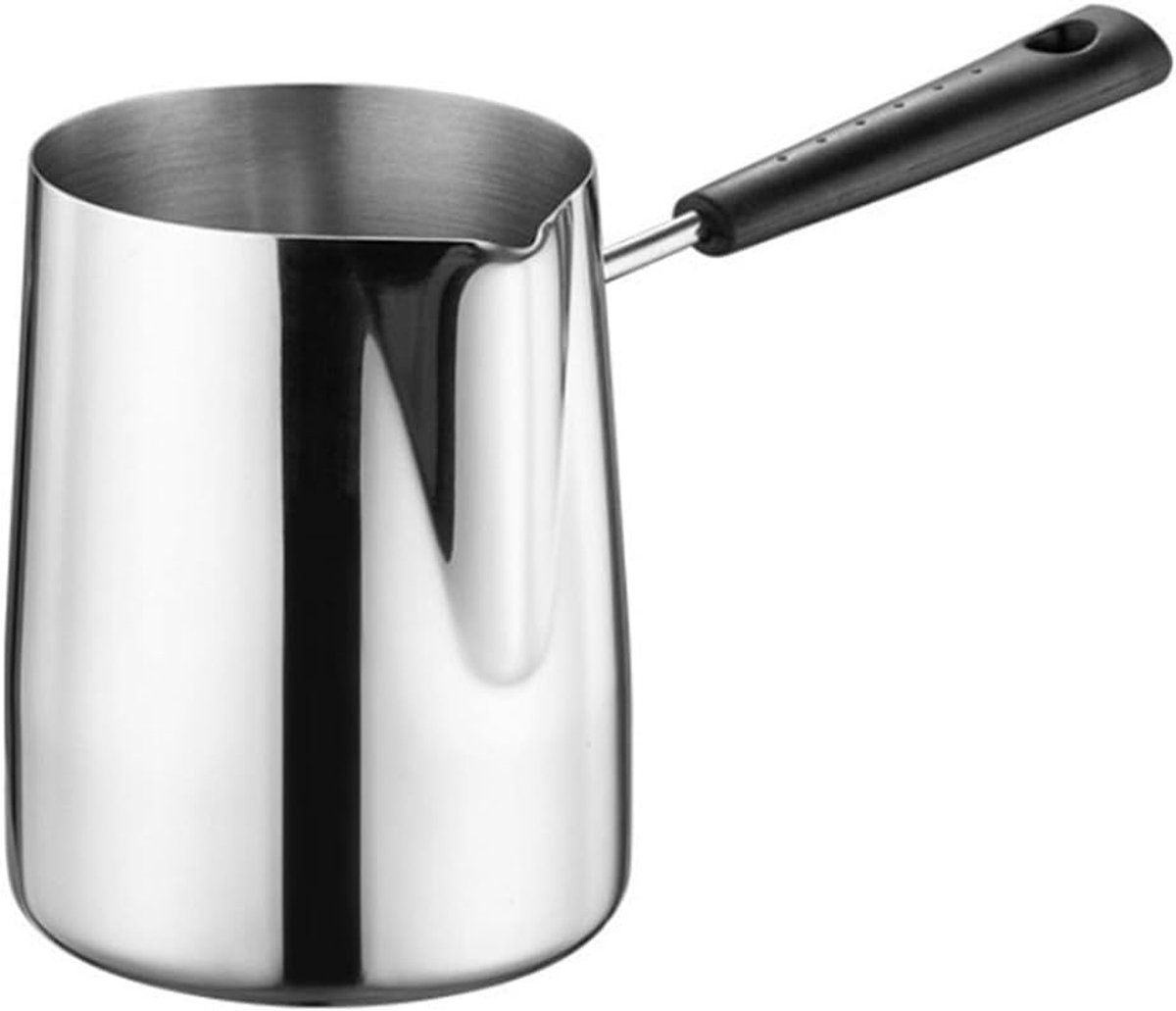 KZQ Turkse Koffiezetter 900 ML Roestvrij Staal Moka Pot - Geschikt Voor Inductie Het Smelten Van Melkchocolade En Opwarmen Van Sauzen - Traditionele Koffiepan Voor Alle Kookplaten Inclusief Keramisch
