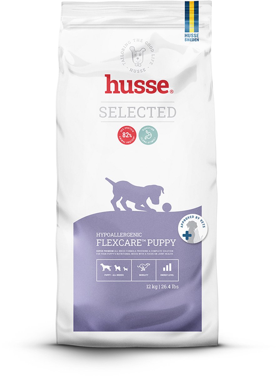 Husse Flexcare Puppy 7kg - Hypoallergeen - Graanvrij - Kalkoen - Zalm