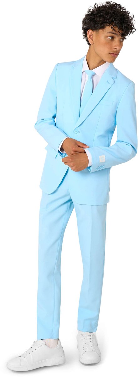 OppoSuits Cool Blue - Jongens Pak - Carnavalskleding - Feest - Maat: 146/152