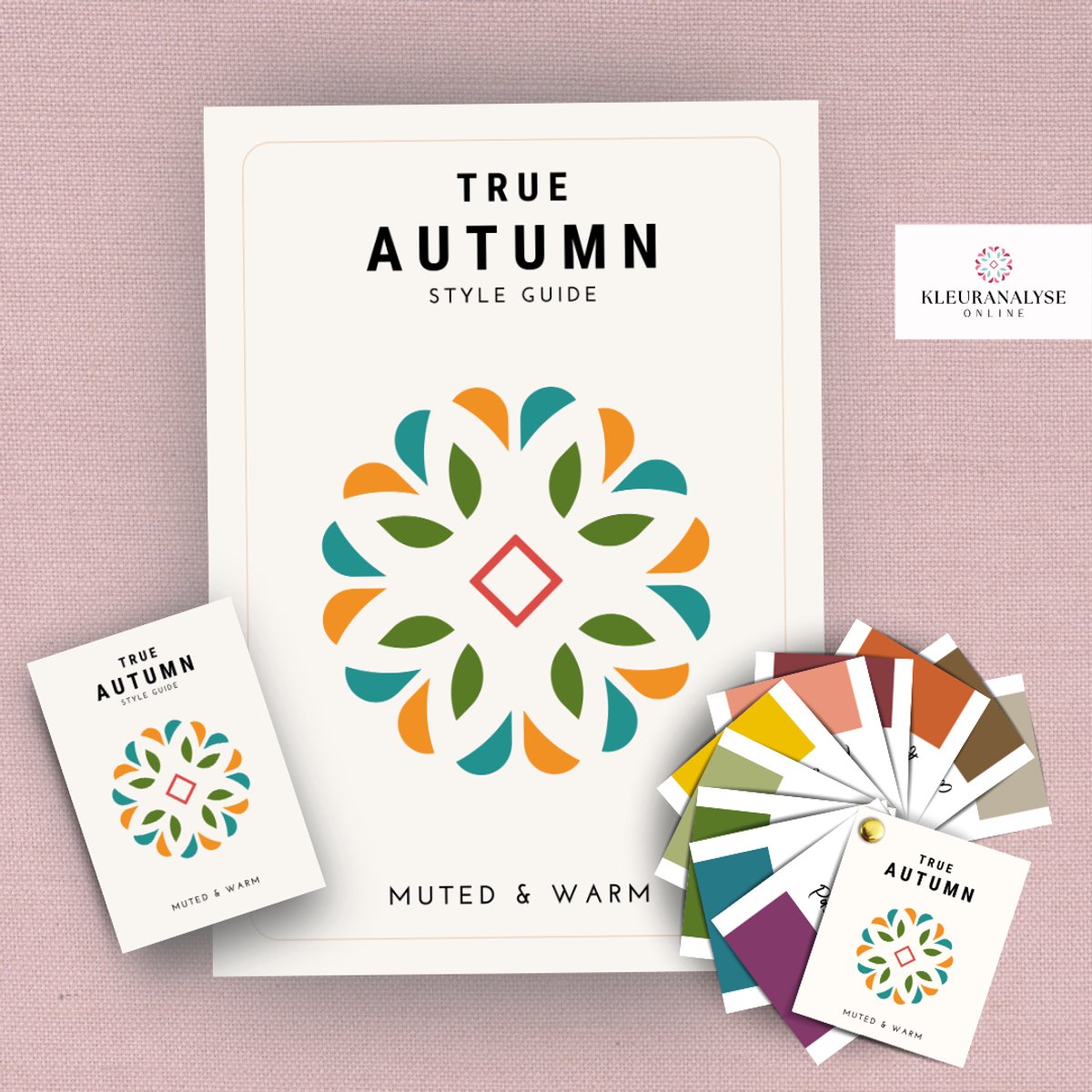 True Autumn Bundel - Stijlgids + Pocket Guide + Kleurenwaaier - Seizoenskleuren – Kleurtype Herfsttype – Warm & Rijk – Kleuranalyse – Kleuradvies Voor Kleding