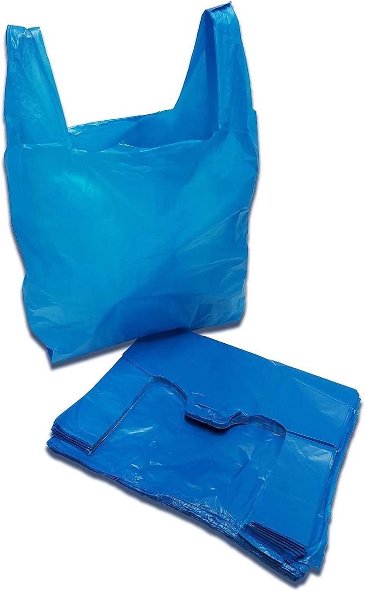 Plastic Vest Draagtassen - Boodschappentassen Geschenkzakken - Winkelen Afhalen - Hoge Kwaliteit 17 Micron