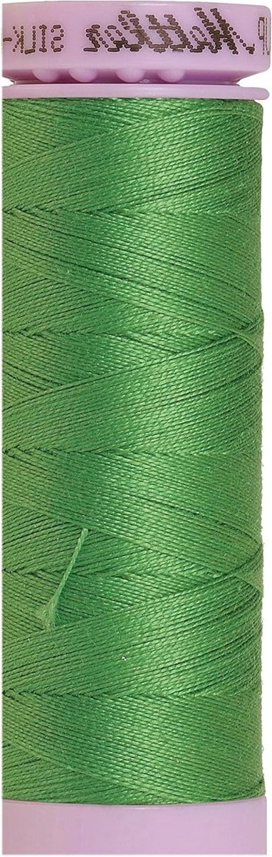 Zijde-Finish Katoenen Draad - Naaidraad Katoen - Kleding Maken - Zijdeachtige Glans - 150 Meter - Levendig Groen