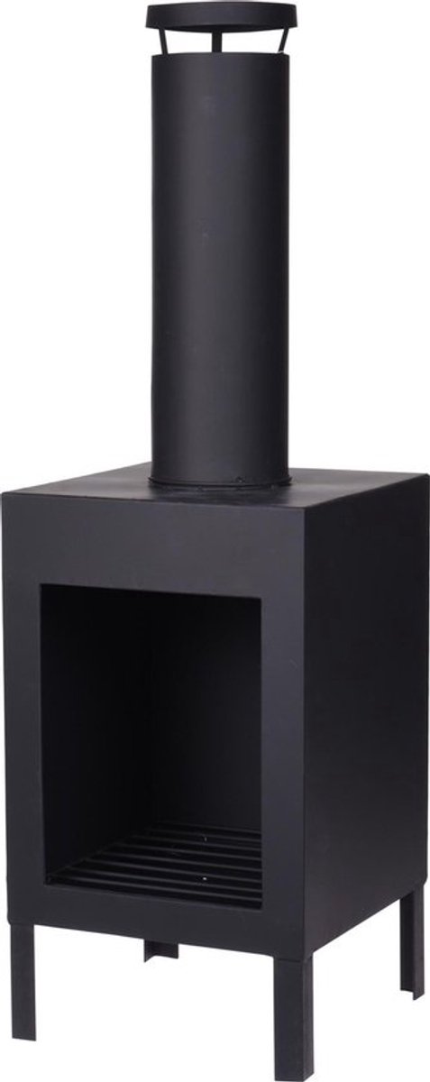 Terrashaard - Houtkachel - Tuinhaard - Terrasverwarming - Vuurkorf - Zwart - 100cm Hoog - 30cm Breed – foto 6