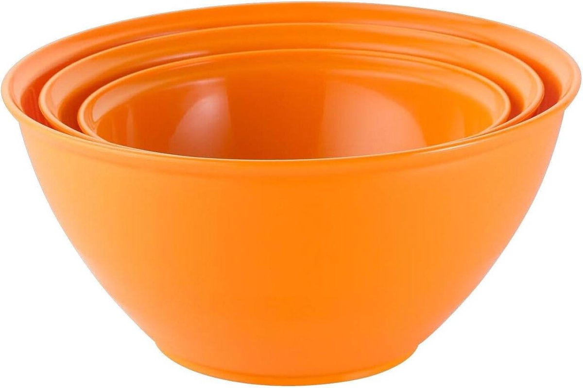 Mengkom Plastic - Saladekom Keuken - Culinaire Bereidingen - Vaatwasserbestendig - 1.3L - Oranje
