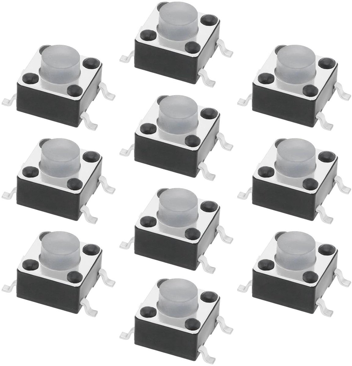 Aan/Uit Schakelaar - Micro Schakelaar - Stofzuiger Reparatie - 4 Pin - 10 stuks - Zwart
