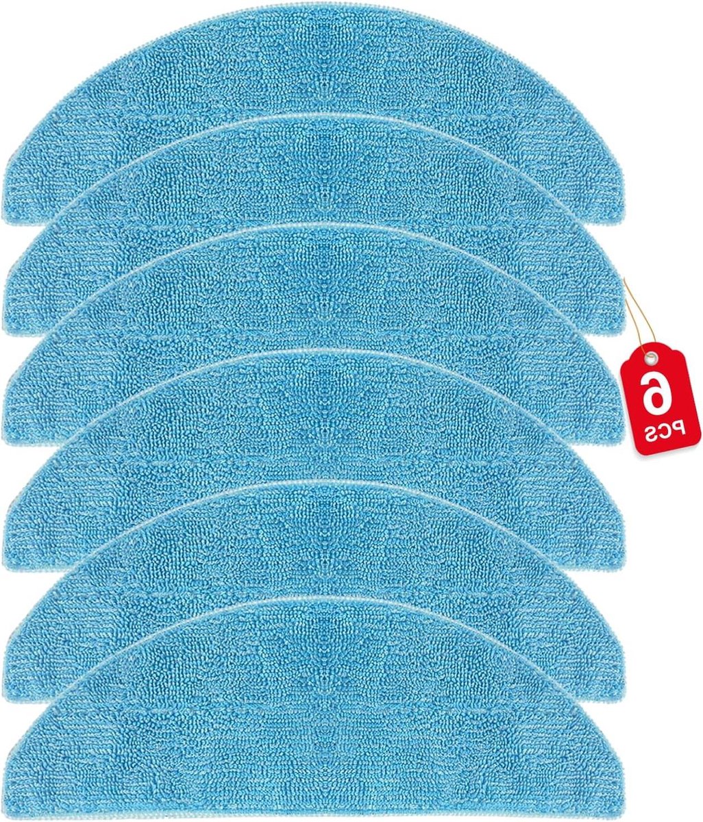 Microvezeldoeken Mop - Doeken Set - Vloeren Schoonmaken - Speciaal Ontworpen - 6 Stuks - Grijs