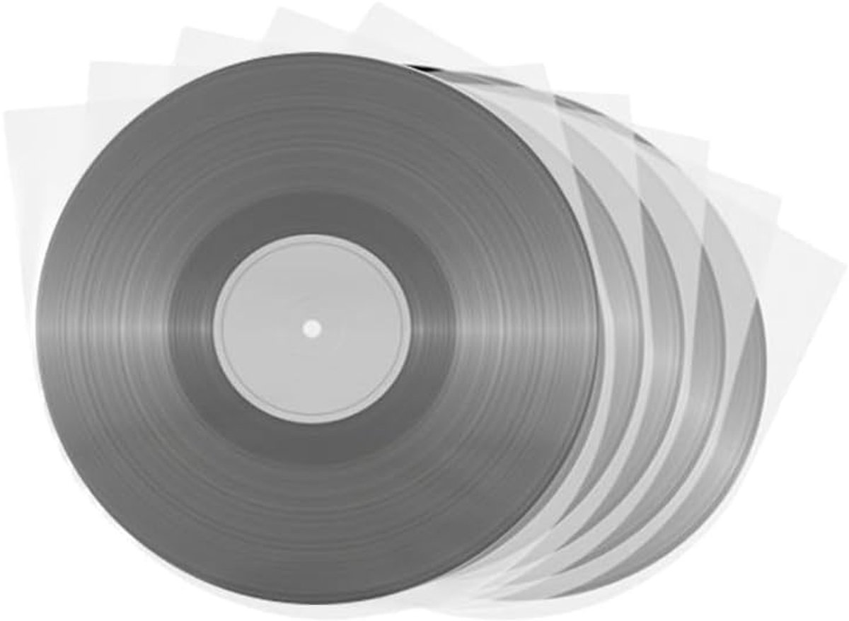 100 stuks vinyl hoesjes semitransparant - antistatisch binnenhoezen - 12 inch lp platenbescherming - melkachtig wit vinyl binnenhoezen