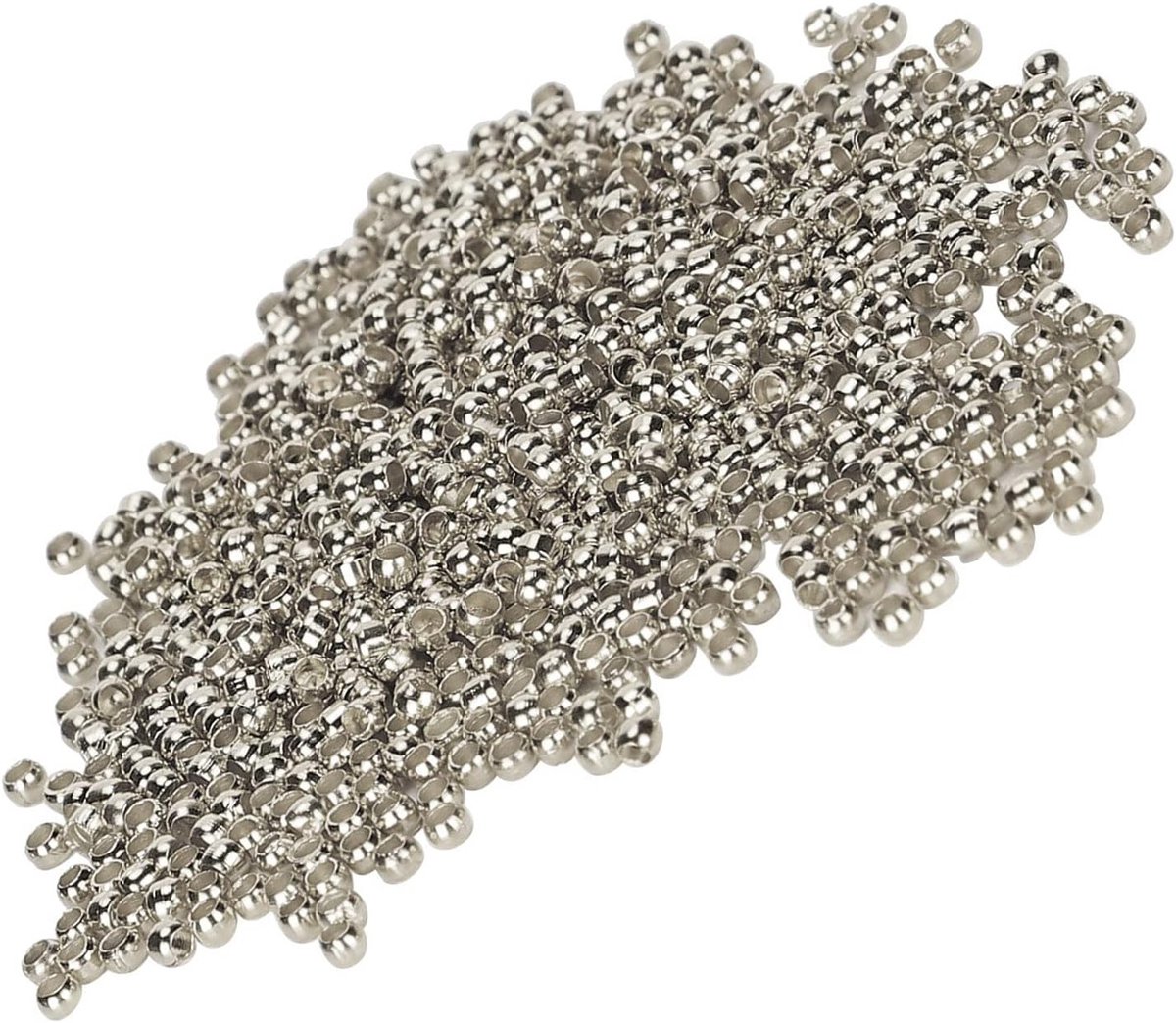 500 Stuks 2mm Crimp Beads voor Earring, Necklace en Pendant DIY Sieraden Maken - Wit Spacer en Stopper Kralen