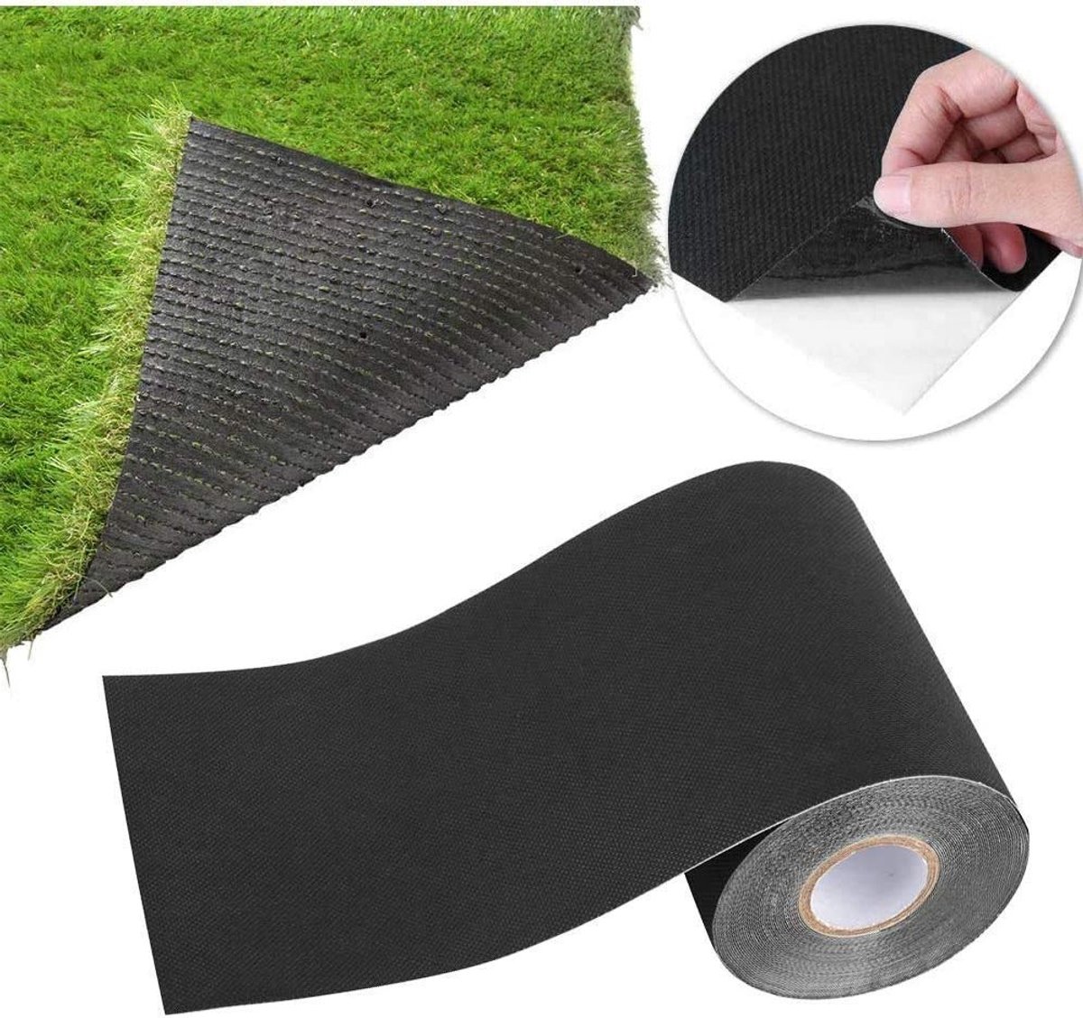 Dubbelzijdige tape voor het verbinden van kunstgras - 150 mm x 10 m, ideaal voor tuin, gazon en sportvelden