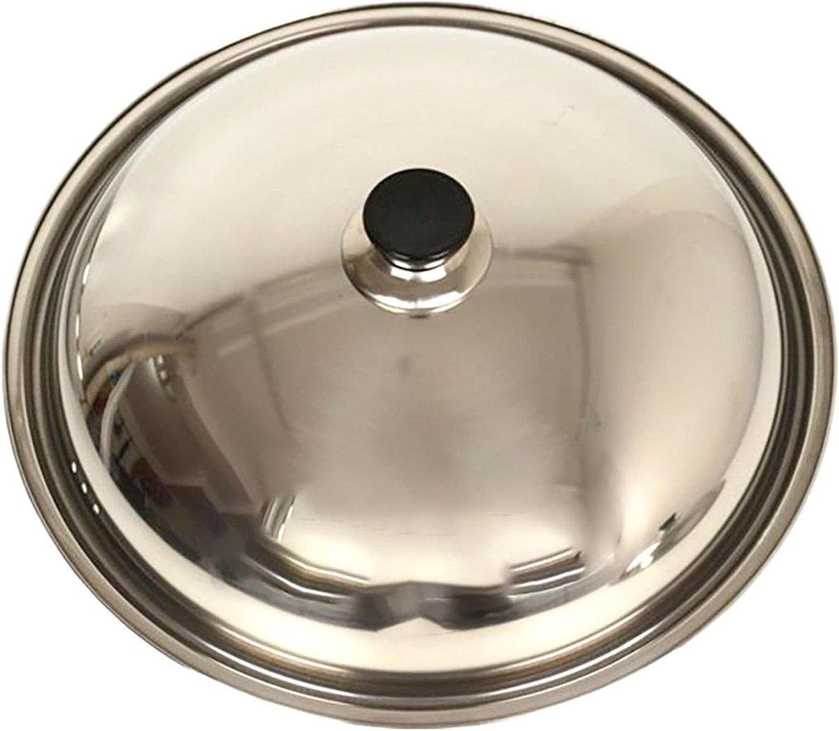 RVS Pan Deksel - Smeltkap Griddle - Koken Buiten - Geïsoleerd Handvat - 19.5 cm - Zilver