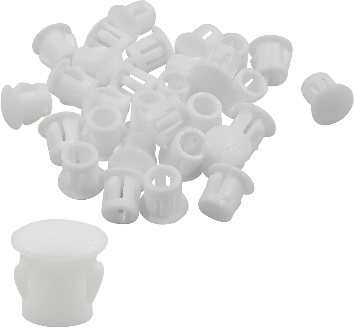 Plastic Gatpluggen - Paneelpluggen Schroefgaten - Gaten Bedekken - Waterdicht Stofdicht - 6 mm 30 stuks - Wit