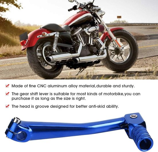 Schakelhendel Motor - Versnellingspook - Motor Modificatie - CNC Aluminium - 150mm Lengte - Blauw — afbeelding 4