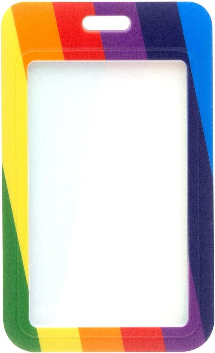 Verticale Badgehouders - ID Kaarthouder - Identificatie Tonen - Easy Slide Design - 8.6 x 5.4 cm - Regenboog