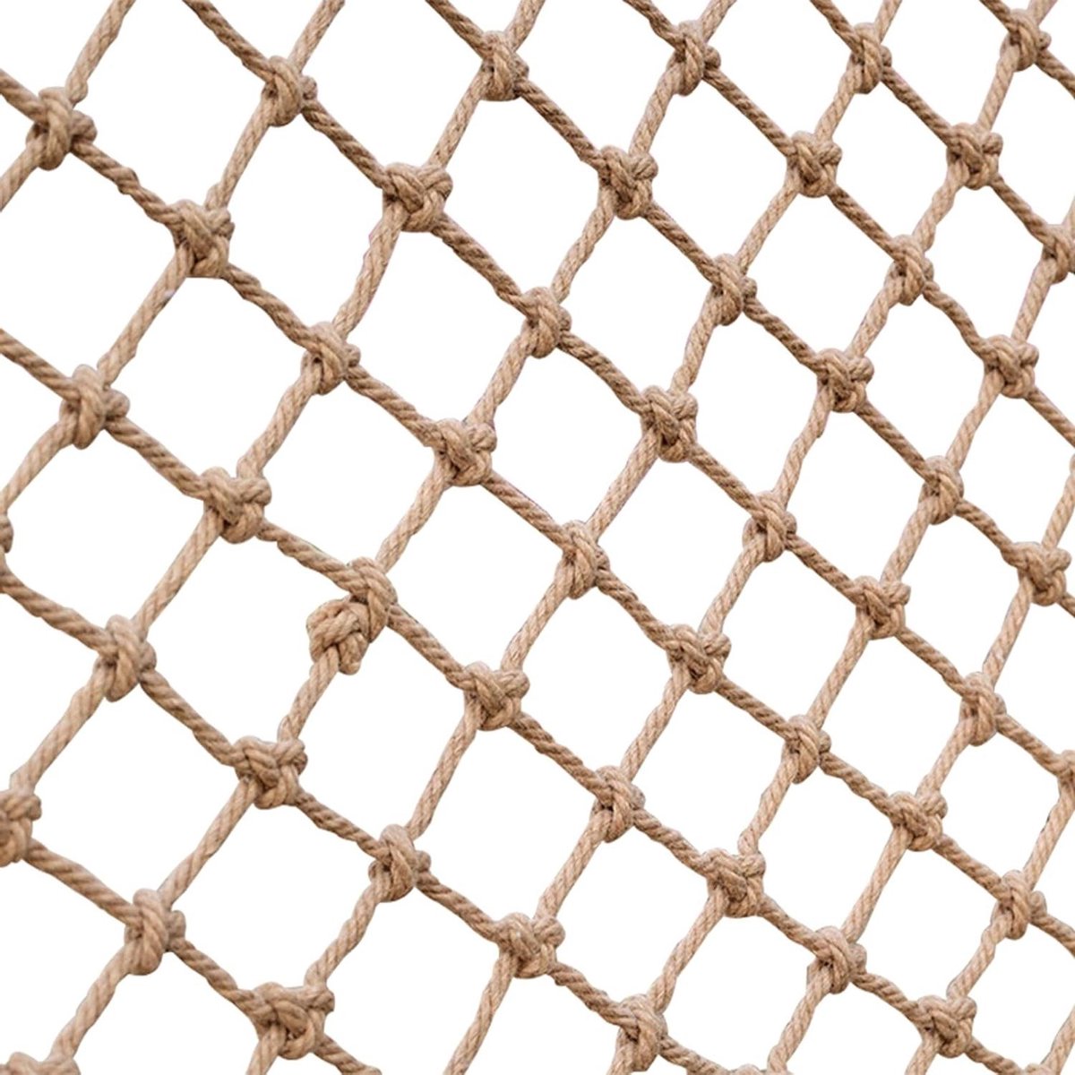 Hennep Touwnet - Veiligheidsnet Balkon - Veiligheid Verhoging - Handgeweven Gaas - 1 x 6m - Natuurlijk