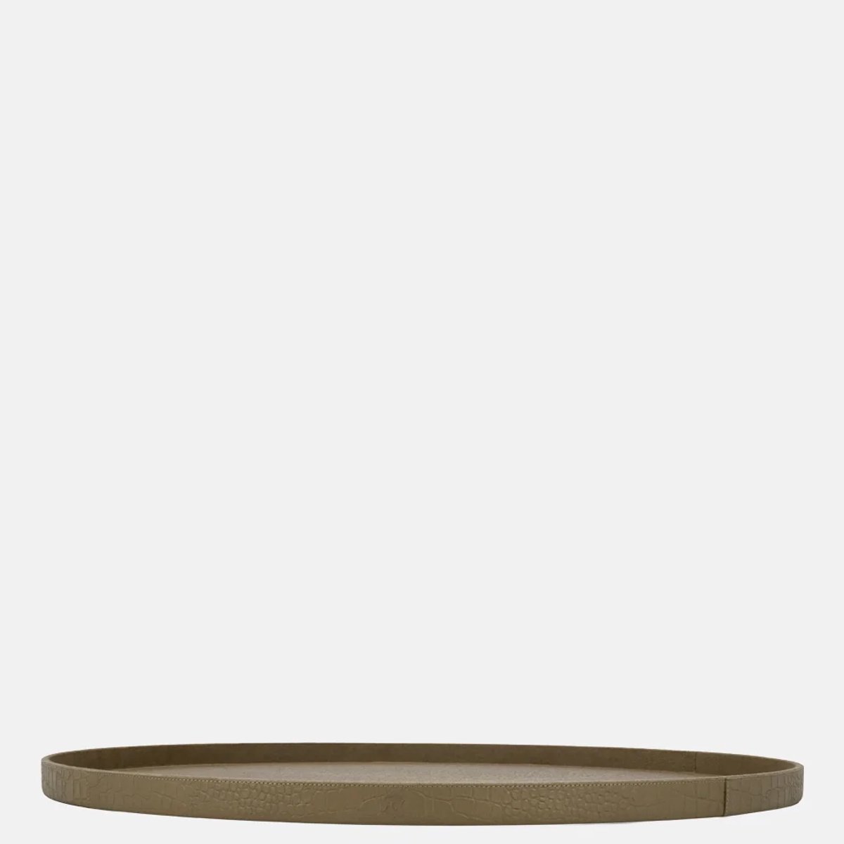 Chamada Merel leren dienblad rond croco XL taupe