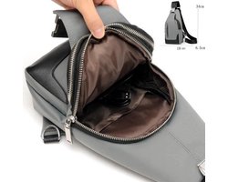 Schoudertas + portemonnee voor heren, waterdichte borsttas, stoffen crossbodytas, geschikt voor werk, winkelen, reizen en als kerstcadeau.