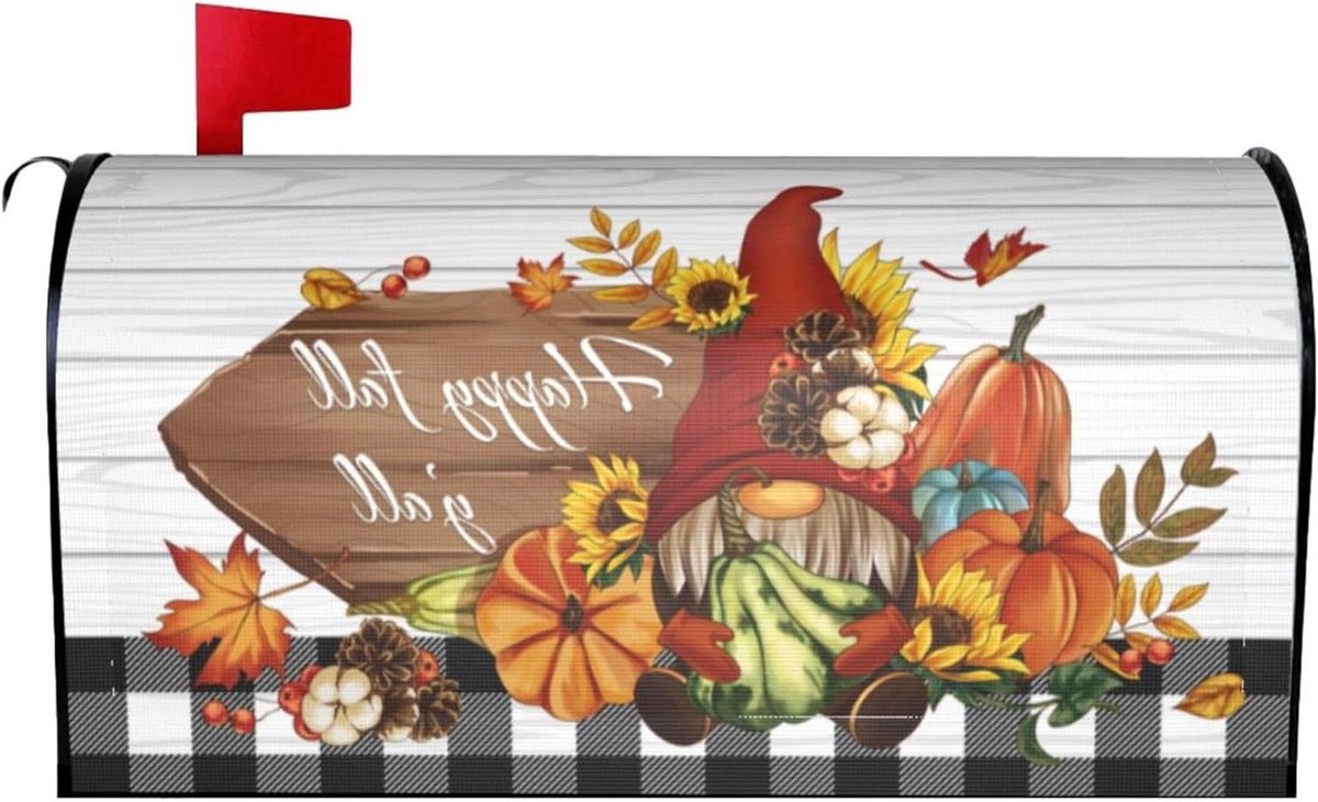 Brievenbus Cover - Postbushoes Magnetisch - Tuin Decoratie - Waterdicht Materiaal - 46 x 53 cm - Herfst