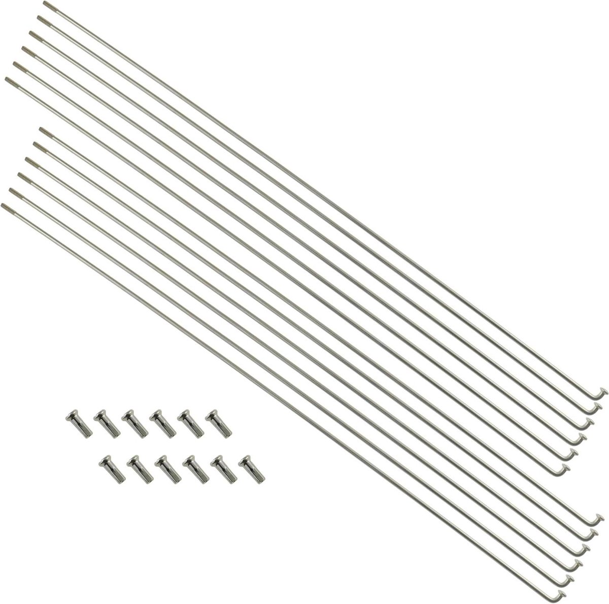 Fietsspaken 12 Stuks - Wiel Spaken Rvs - Fietswiel Reparatie - 304 Roestvrij Staal - 290mm Lengte - Zilver