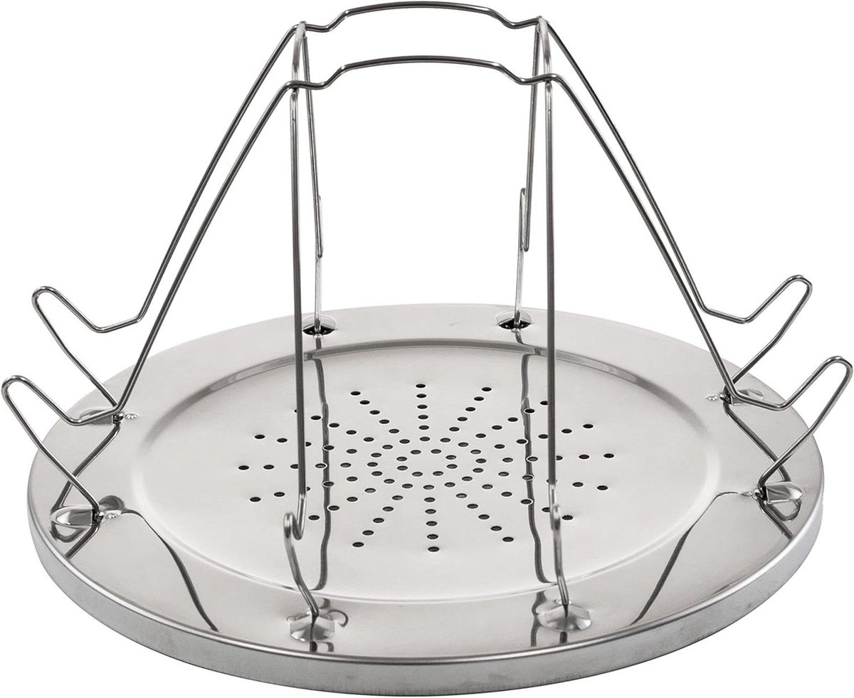 Camping Broodrooster - Toastrek Outdoor - Brood Roosteren - Inklapbaar Ontwerp - Diameter 22 cm - Zilver