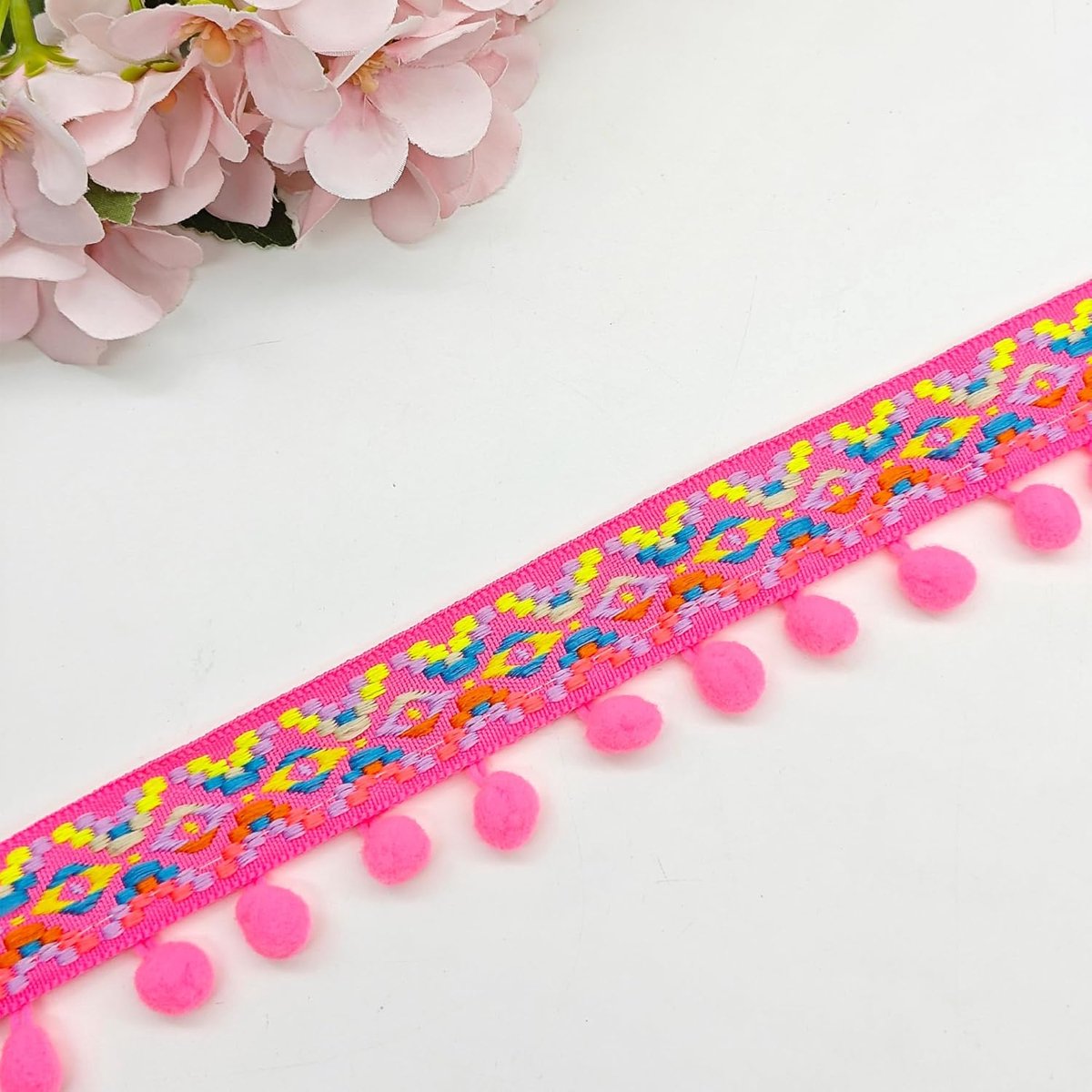 5.6 Meter Pompom Fringe - Colorful Tassels - Lace Voor DIY Sewing Accessories Decoratie