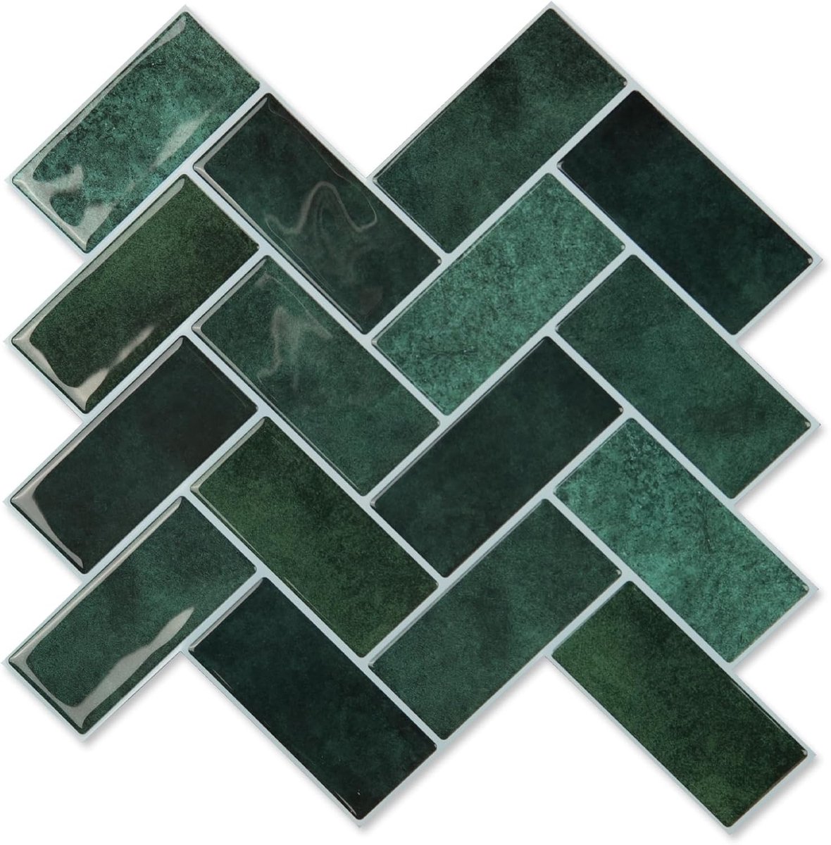 Zelfklevende Wandtegels - 3D Tegel Stickers - Herringbone Tegel Sticker - Keuken en Badkamer Wanddecoratie - Waterdicht en Dikke Upgrade