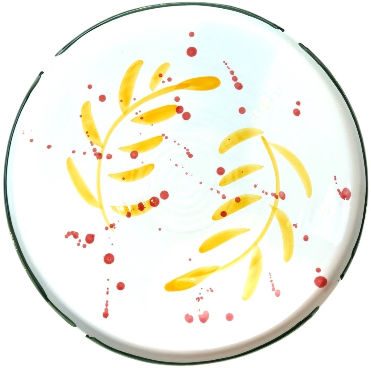 Val Pottery - Schaal Gabriela Yellow Feather 35cm - Schalen