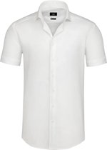 Heren Overhemd korte Mouwen - Wit - Blouse