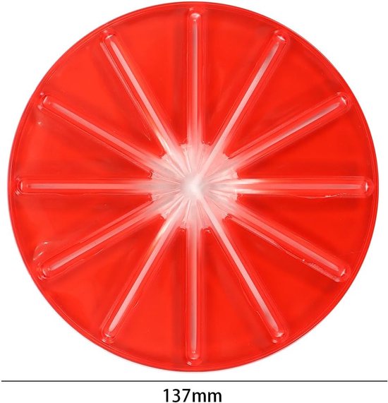 Standmixerwisser - Mengkop spatbescherming - Knoeivrij mixen - Sluit nauw aan op kom - 14 cm - Rood van Merkloos — afbeelding 5