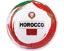 Avento Voetbal - Lion Force - Rood/wit - Maat 5 - ⌀ ca. 22 cm - WK voetbal - Marokko