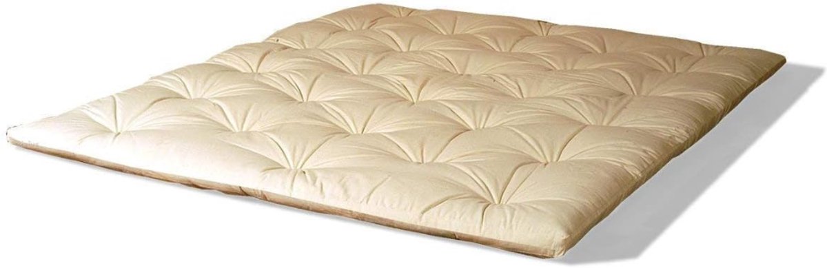 Camping Matras met Draagtas - Opvouwbaar Matras - Vouwmatras - Camping Matje - Slaapmat - Logeer Matras - Luchtmatras - Kampeer Matras - Camping Bedje - Katoen - 200 x 140 x 4.5 cm - Beige - van Imperatoris