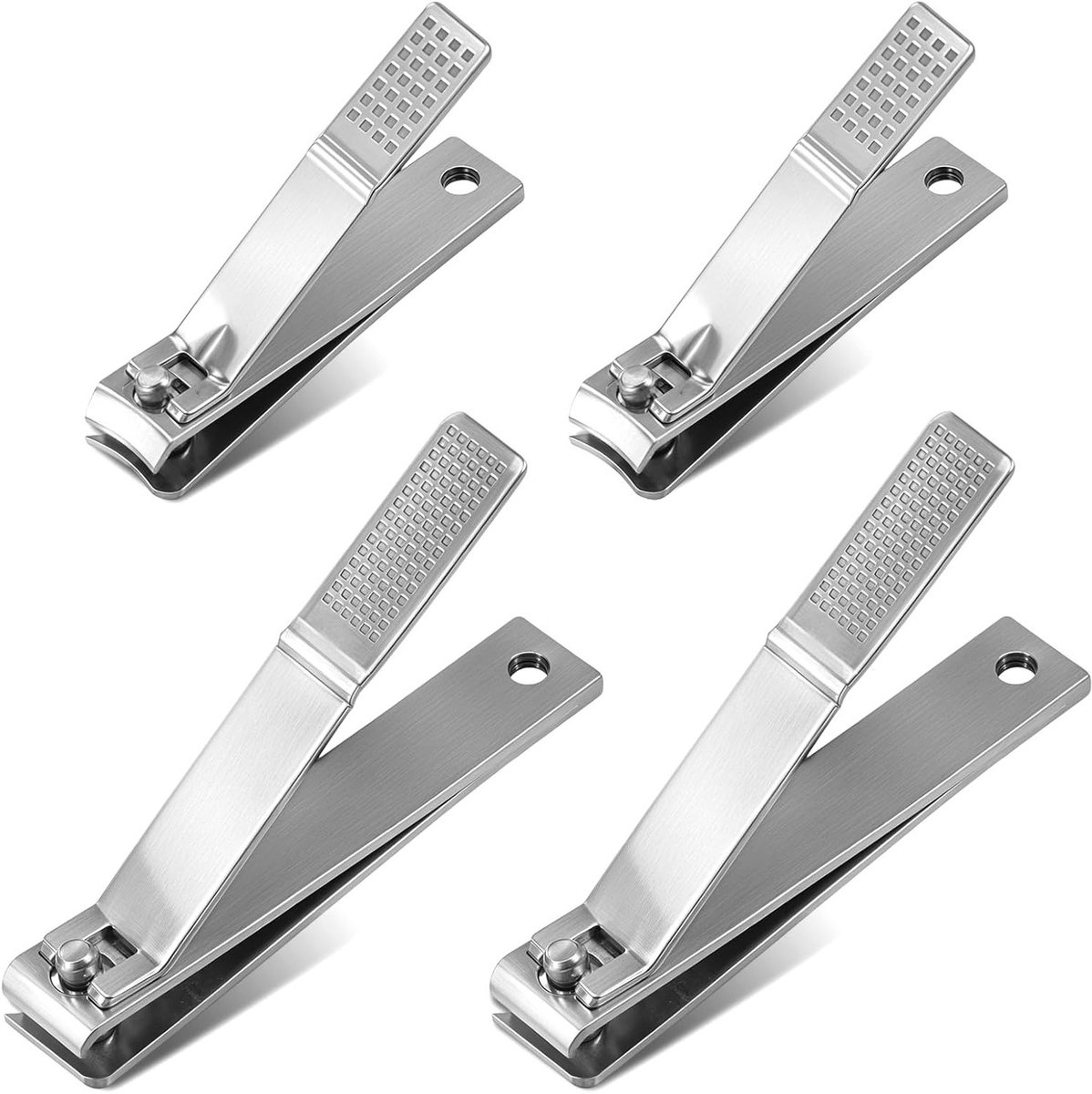 Set van 4 RVS Nagelknippers voor Dikke Teennagels en Vingernagels met Vijl - Geschikt voor Mannen en Vrouwen, Professionele Nagelverzorging