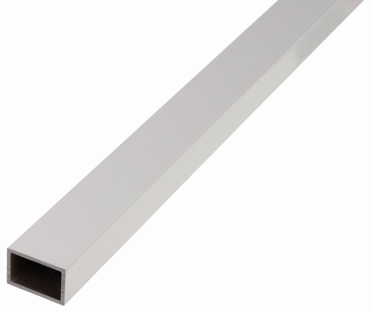 Alberts 471705 rechthoekige buis | aluminium, zilverkleurig geanodiseerd | 1000 x 50 x 20 mm