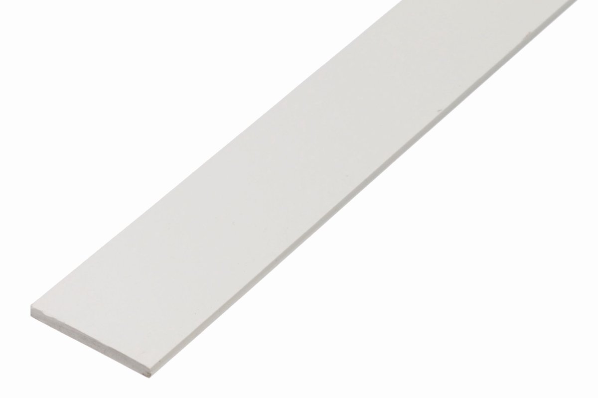 Alberts 498788 platte buis | kunststof, wit | 1000 x 30 x 3 mm | set van 9