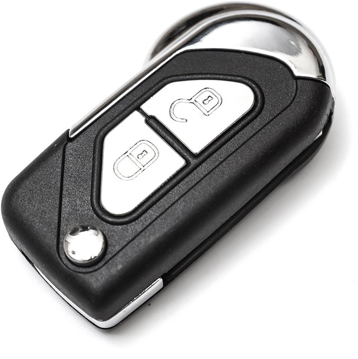 Store_9 - Vouwsleutelbehuizing - Sleutel met 2 knoppen - Perfecte vervanger voor defecte sleutels - Zwart - Auto afstandsbediening - Geschikt voor ...