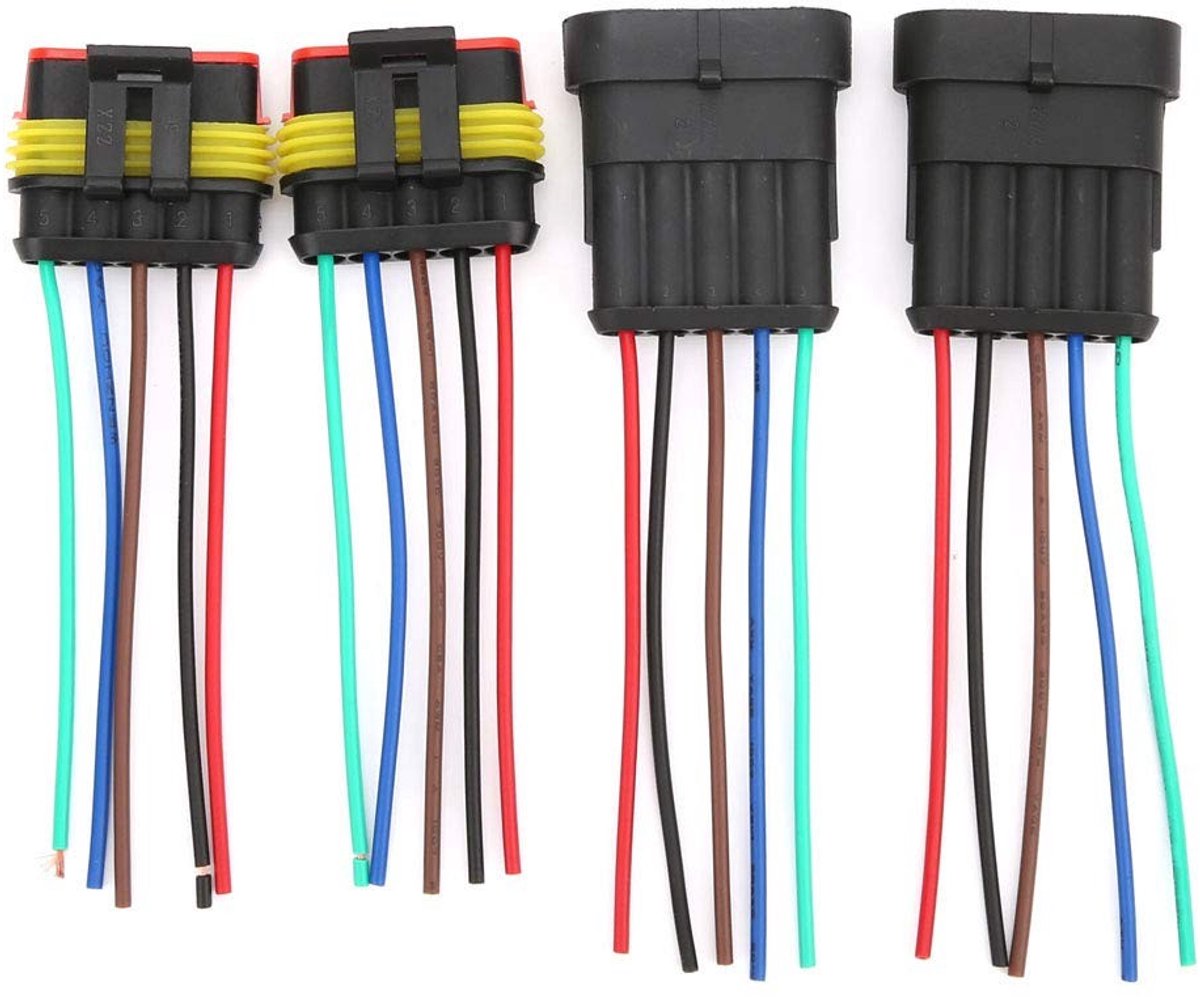 Store_9 - 2 Sets Waterdichte Elektrische Connector - Man/Vrouw Plug - Betrouwbare Verbinding - 4/5/6 Pin - Geschikt voor Auto's, Vrachtwagens, Bote...