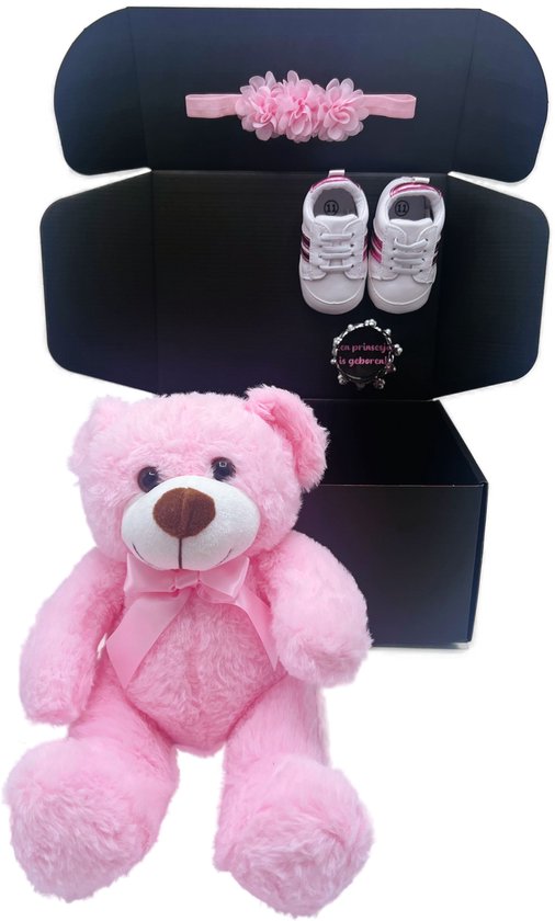 grote roze teddy beer - kraamcadeau - 45 cm - teddybeer - kan ook rechtstreeks als cadeau worden verstuurd van DeBorin — afbeelding 3