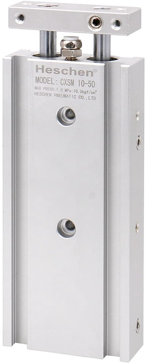 Vt products - Dual Aluminum Air Cylinder - Pneumatisch - Compact - 10mm Bore - 50mm Stroke - Geschikt voor diverse toepassingen - Aluminium