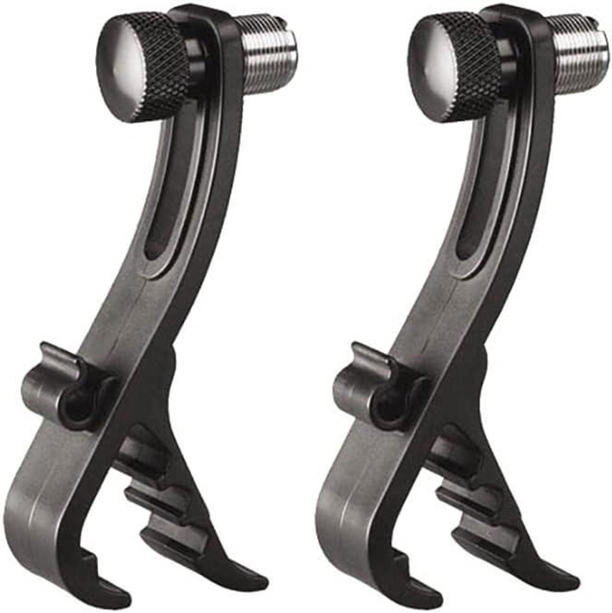 Microfoon Clips - Drum Clips - Muziek Opnemen - Anti-Vibratie Beugel - 2 Stuks - Zwart