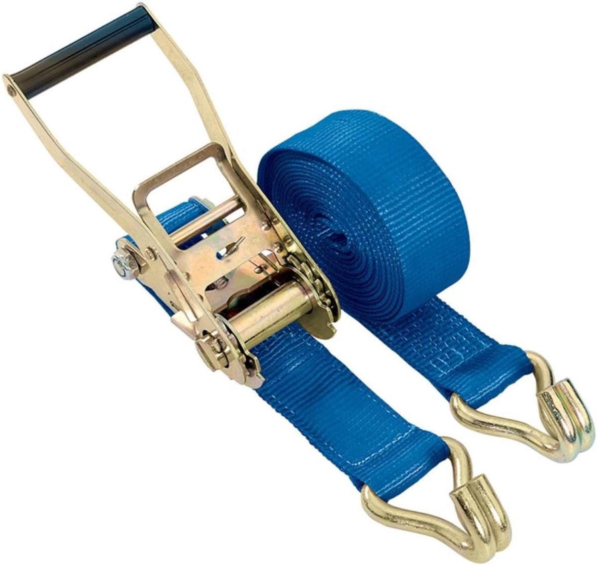 Ratel Spanbanden - Spanbanden met haken - Goederen Vastzetten - Heavy Duty Polyester - 8m x 50mm - Zwart