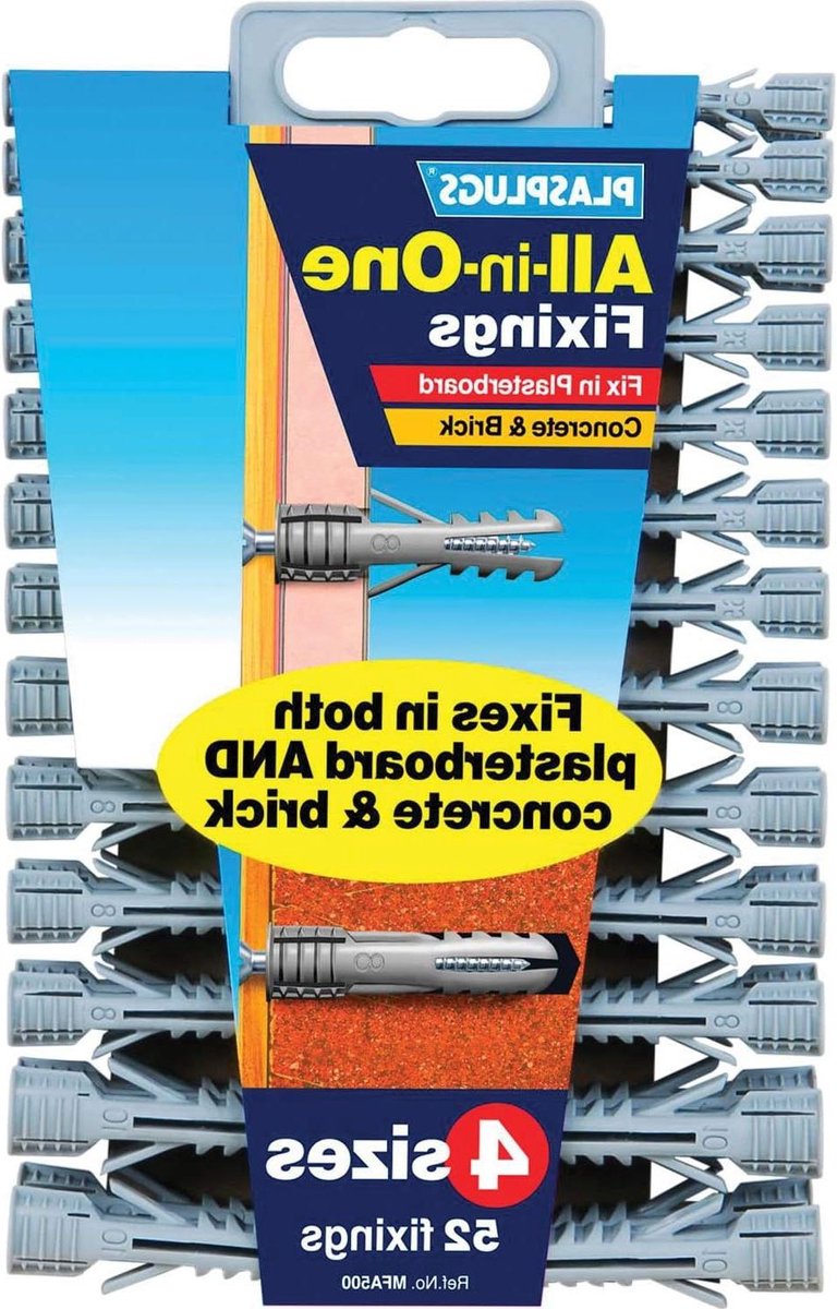 Bevestigingen Gipsplaat Beton - Pluggen Universeel - Muurbevestiging Maken - All-In-One Systeem - 5mm - 10mm 52 Stuks - Grijs