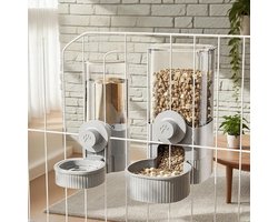 Hangend Automatisch Voer En Water Station Konijnenbakje Zwaartekracht Voeder Voor Cavia S Chinchilla Egel En Fretten Zelf Bedienend Drinkfles En Voederbak Set