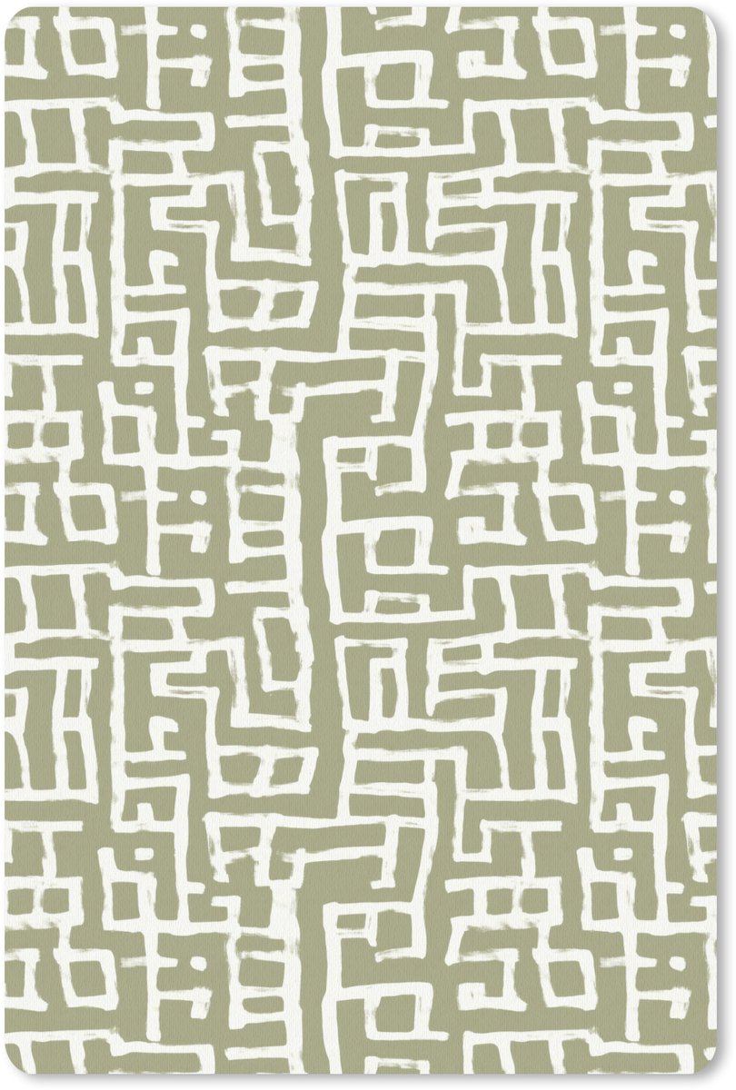 Muismat 13x20 cm - Mousepad Grafisch - Patroon - Groen - Muismatten
