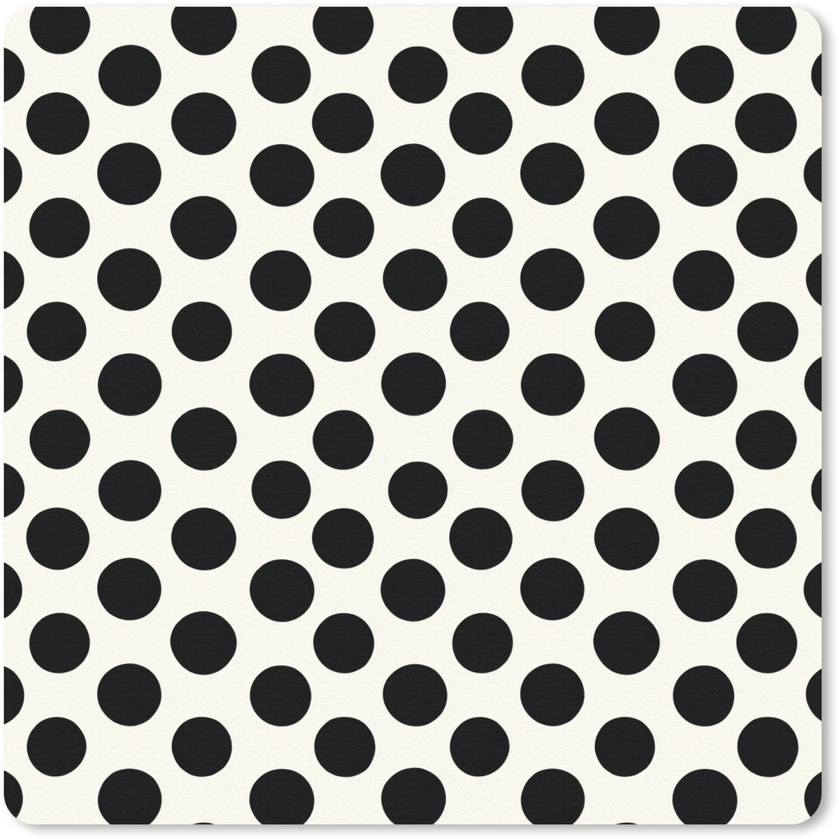 Muismat 30x30 cm - Mousepad Klassiek - Stippen - Zwart - Muismatten
