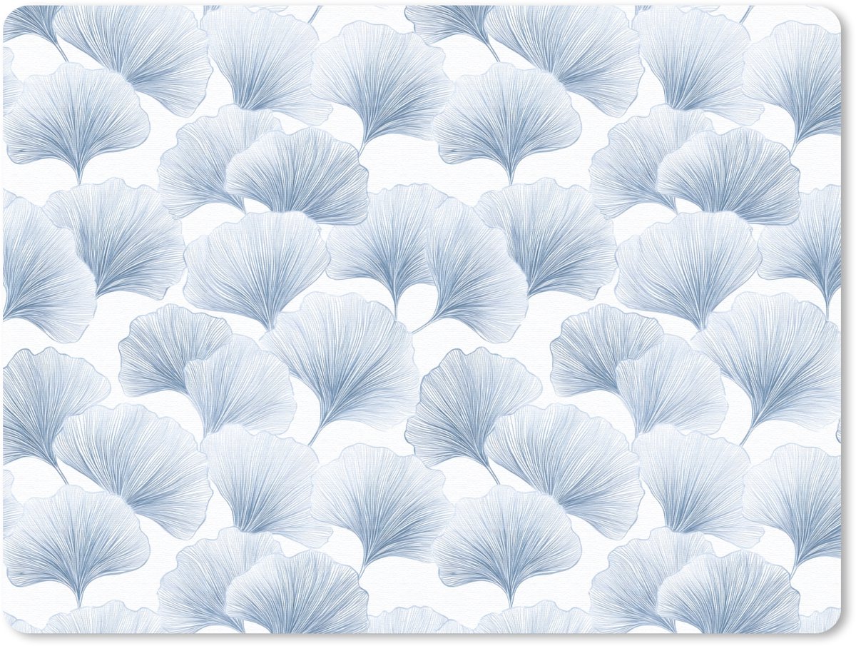 Muismat 12x10 cm - Mousepad Waaier - Modern - Blauw - Muismatten