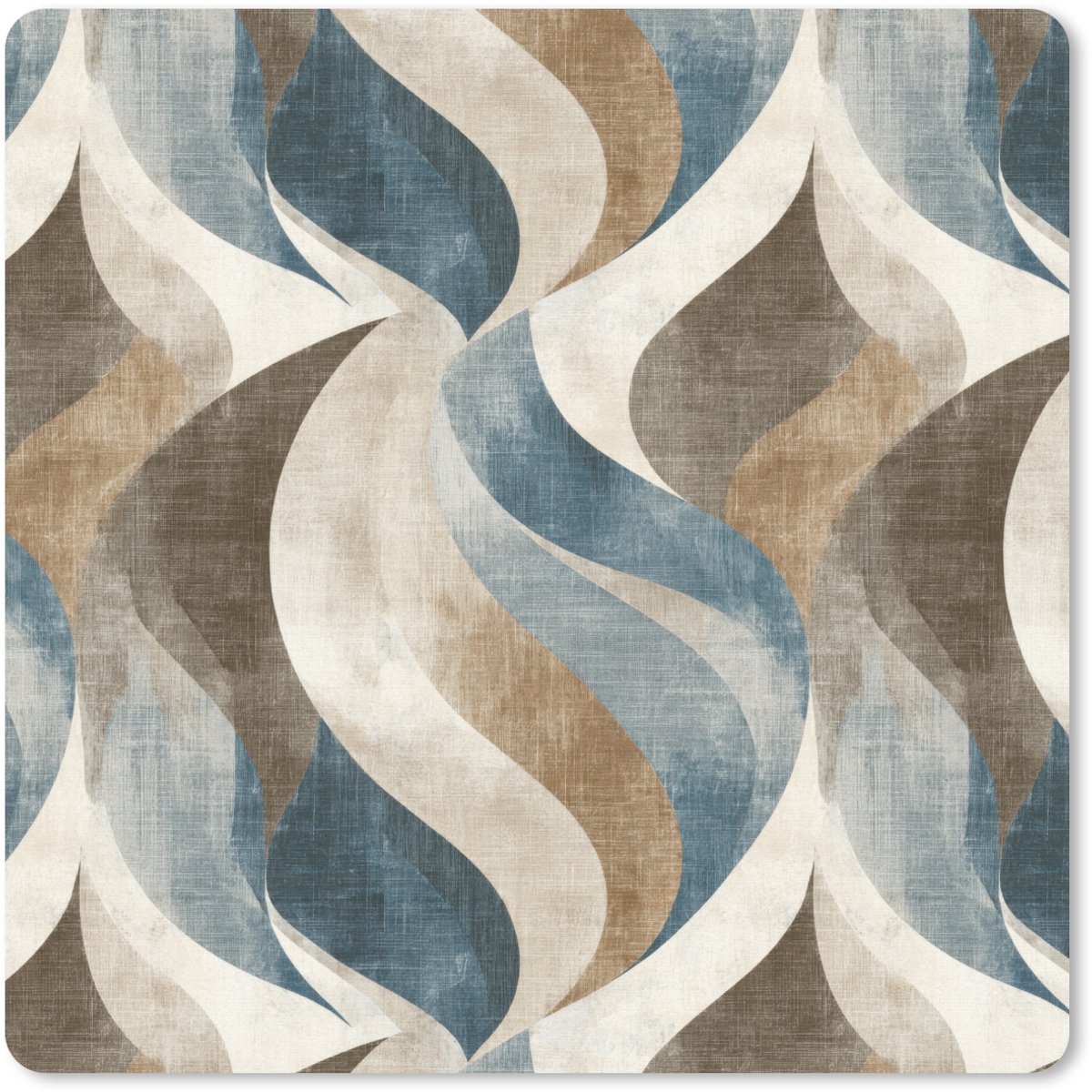 Muismat 30x30 cm - Mousepad Abstract - Golven - Kleurrijk - Muismatten
