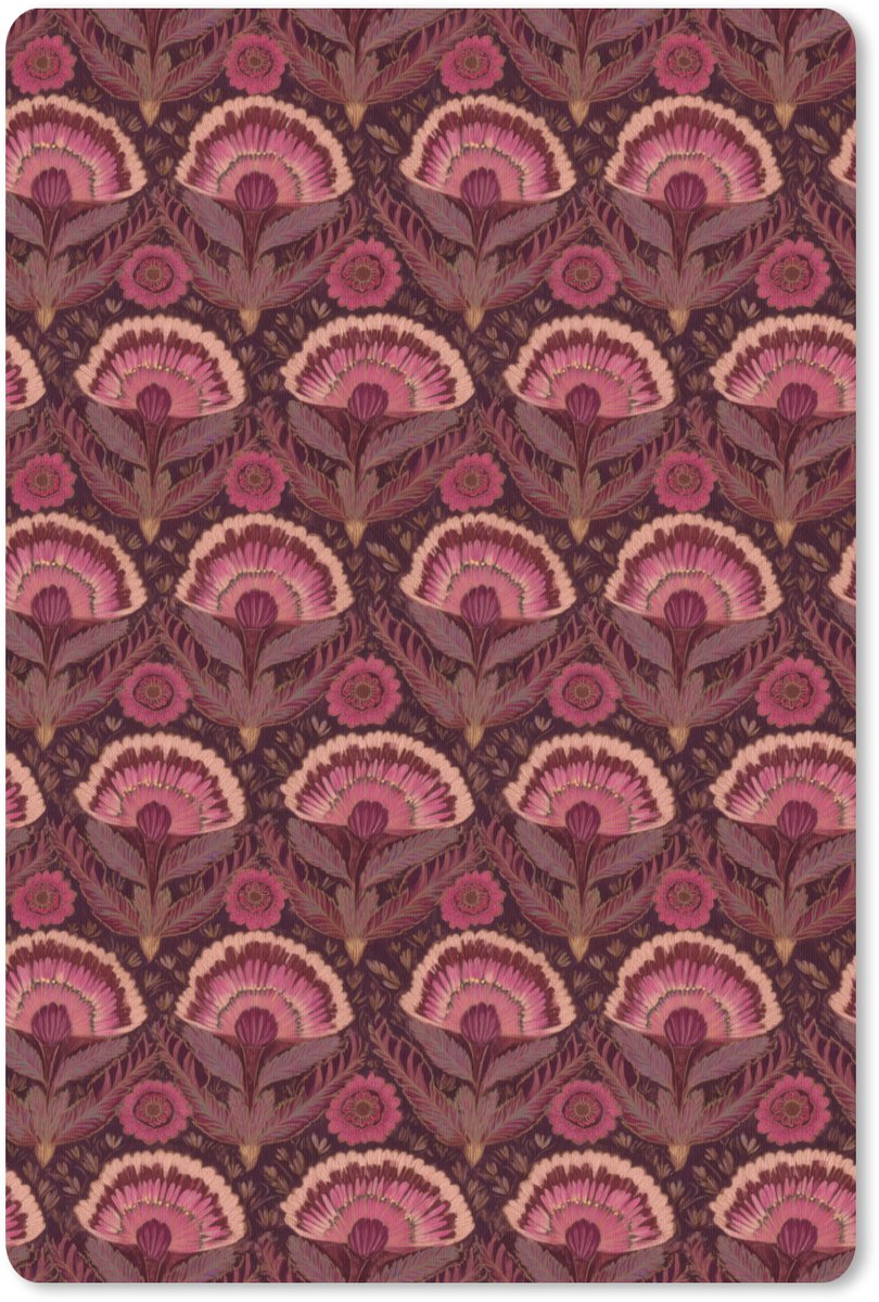 Muismat 13x20 cm - Mousepad Antiek - Bloemen - Kleurrijk - Muismatten