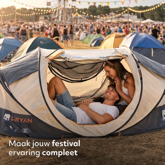 Deryan Luxe Cocoon Pop Up Tent - Anti-UV 50+ 2 Seconds - 2 Persoons - Cream van Deryan — afbeelding 4
