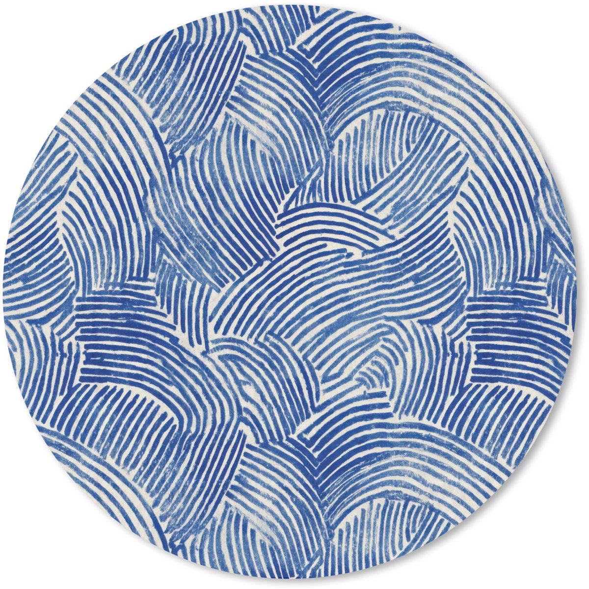 Muismat rond 30x30 cm - Mousepad Modern - Abstract - Blauw - Ronde muismatten